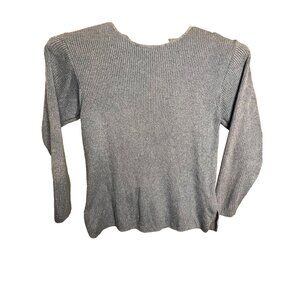 Liz Wear Petite Blue Sweater PS Tight Ribbed Knit Comfortable USA